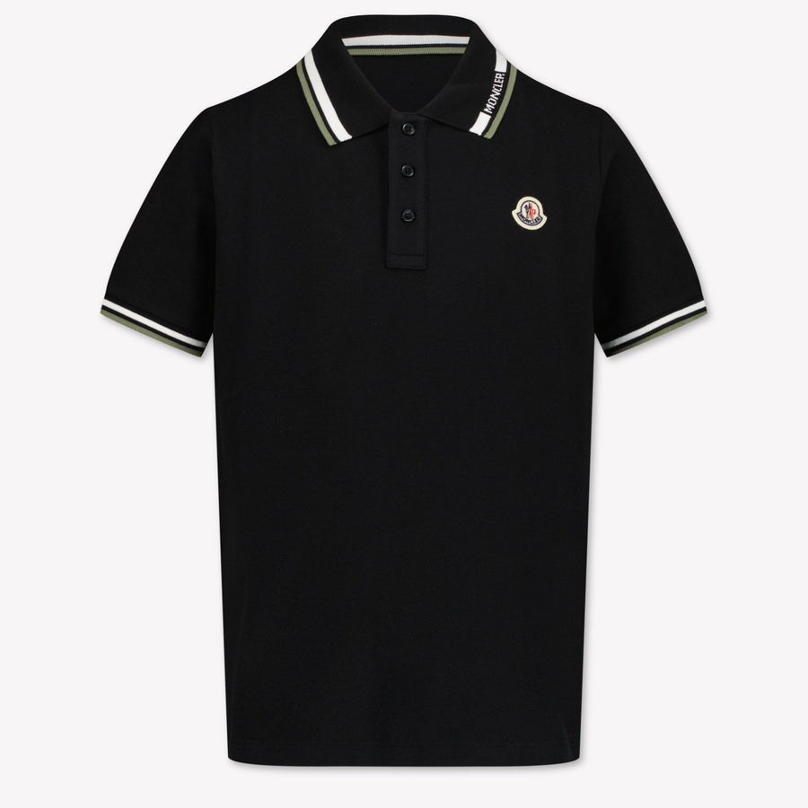 Moncler Enfant Garçons Polo Noir