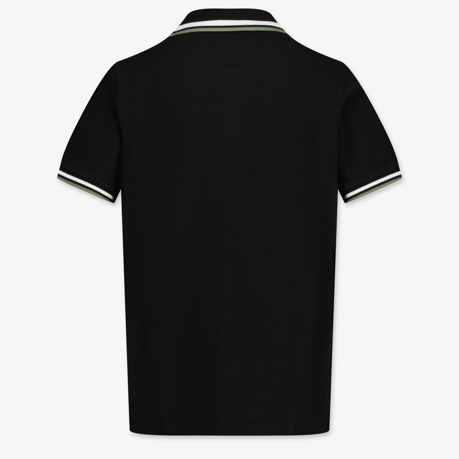 Moncler Enfant Garçons Polo Noir