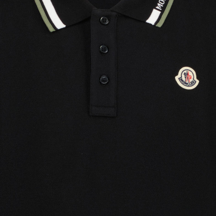 Moncler Enfant Garçons Polo Noir