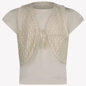 Mayoral Enfant Filles T-shirt en blanc