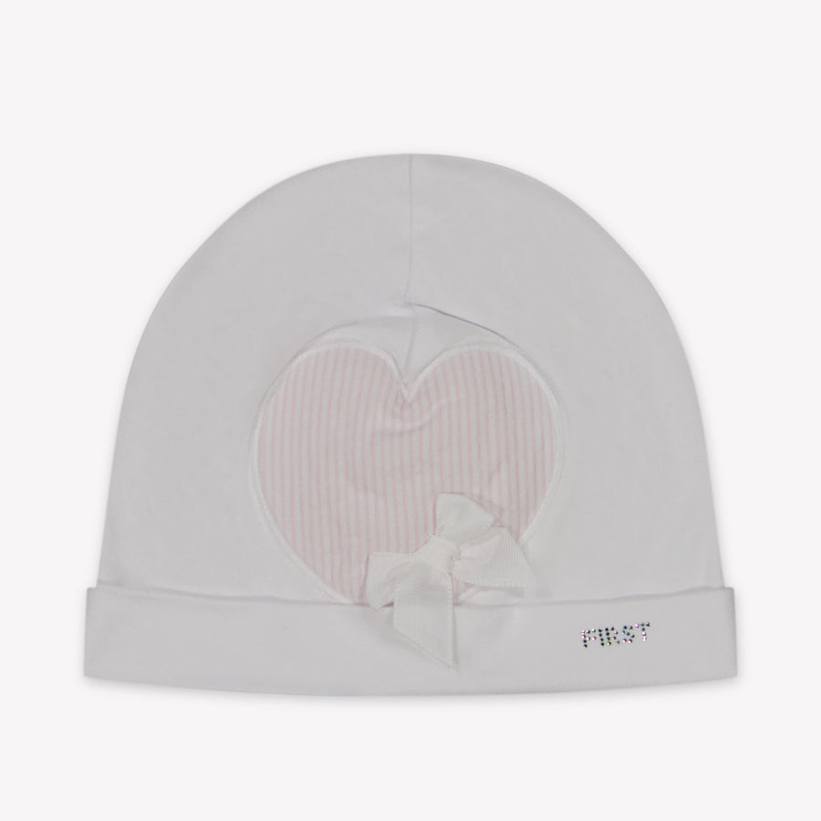 First Bebé Chicas Sombrero Blanco