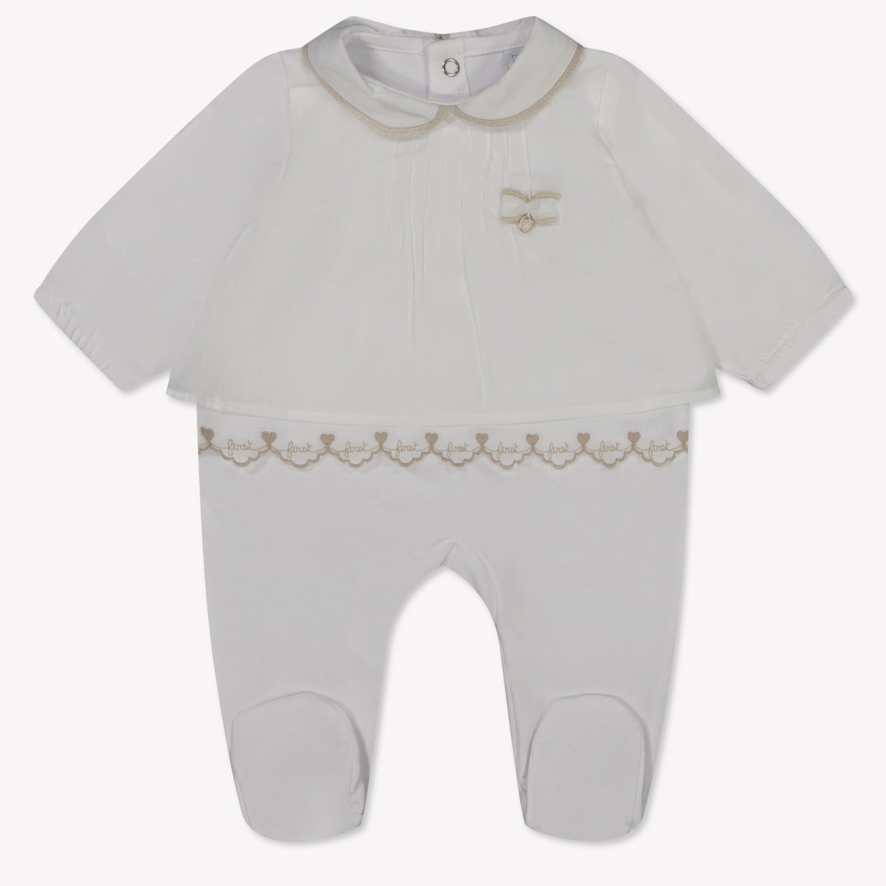 First Bebé Chicas Traje de caja Blanco