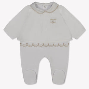 First Bebé Chicas Traje de caja Blanco