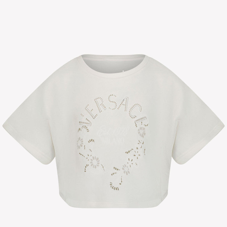 Versace Kids Girls  T-Shirt Offwhite