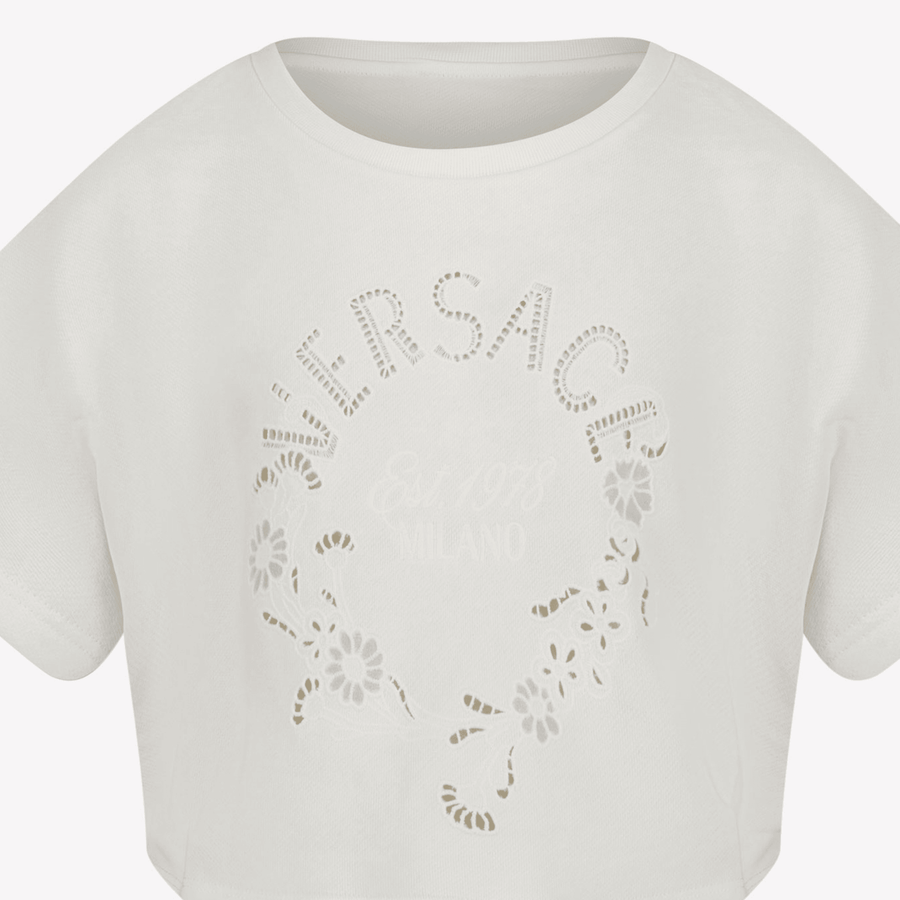 Versace Kids Girls  T-Shirt Offwhite