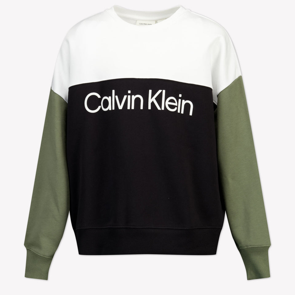 Calvin Klein Ragazzo Ragazzi Maglione in Nero