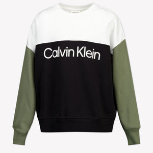 Calvin Klein Enfant Garçons Pull Noir