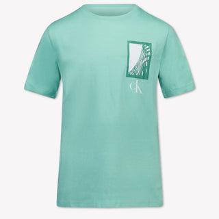 Calvin Klein Kinder Jongens T-Shirt In Mint