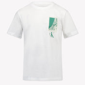 Calvin Klein Niño Chicos Camiseta en Blanco
