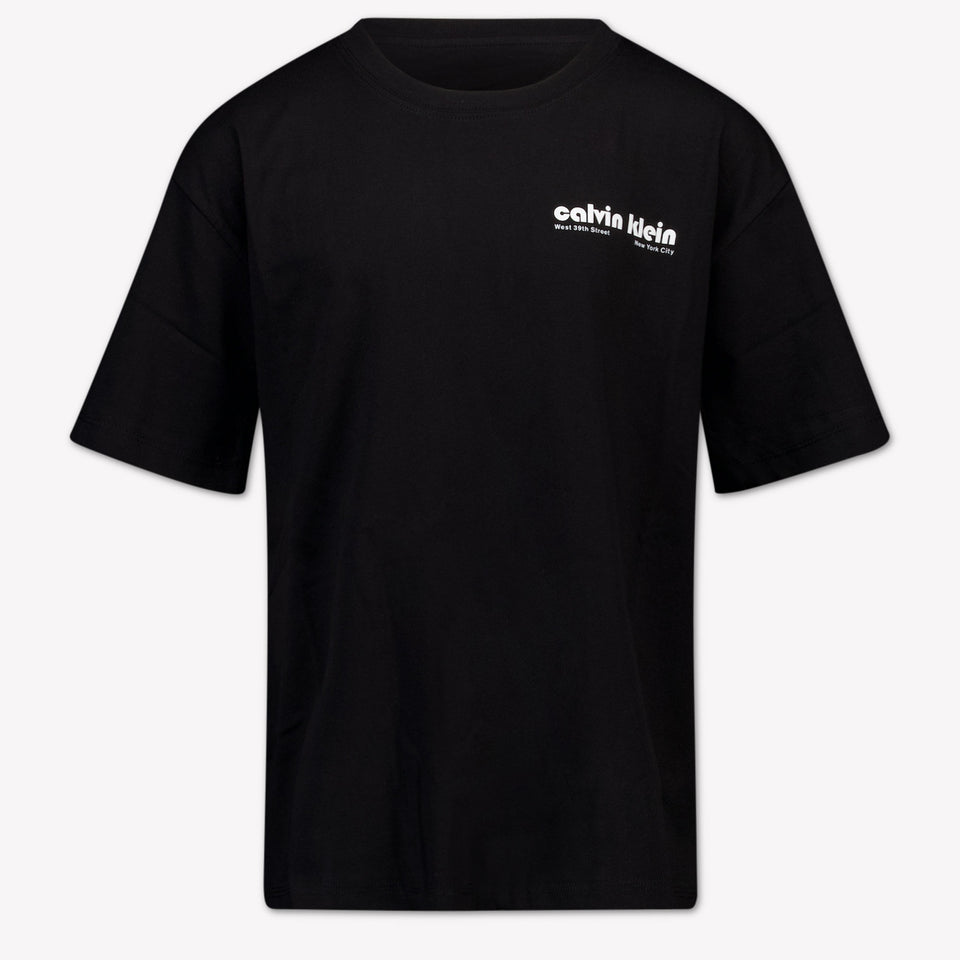 Calvin Klein Kinder Jongens T-Shirt In Zwart