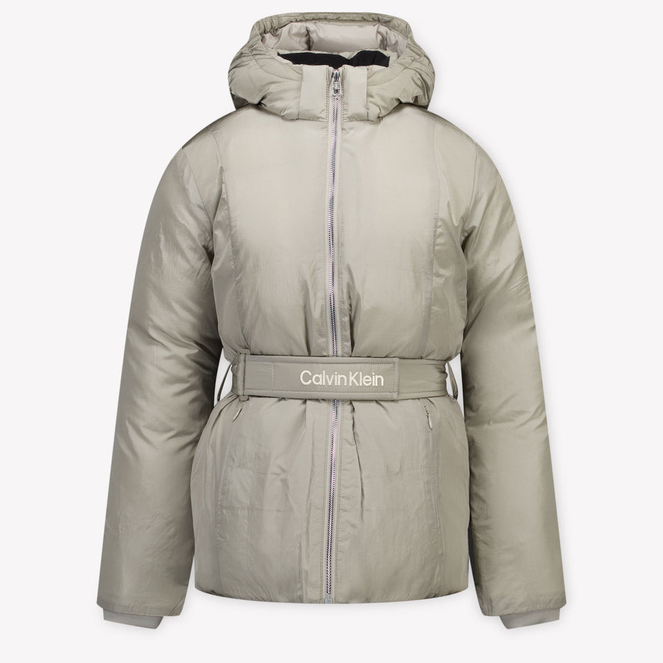 Calvin Klein Niño Chicas Chaqueta de invierno Beige claro