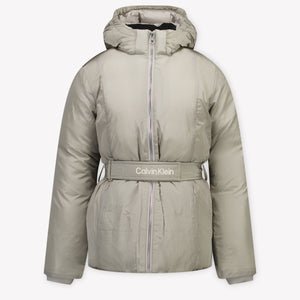 Calvin Klein Kids Girls Winter Coat  Light Beige