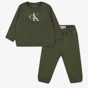 Calvin Klein Bebé Unisex Traje de trote Army