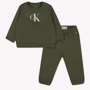 Calvin Klein Bébé Unisexe Costume de jogging Armée