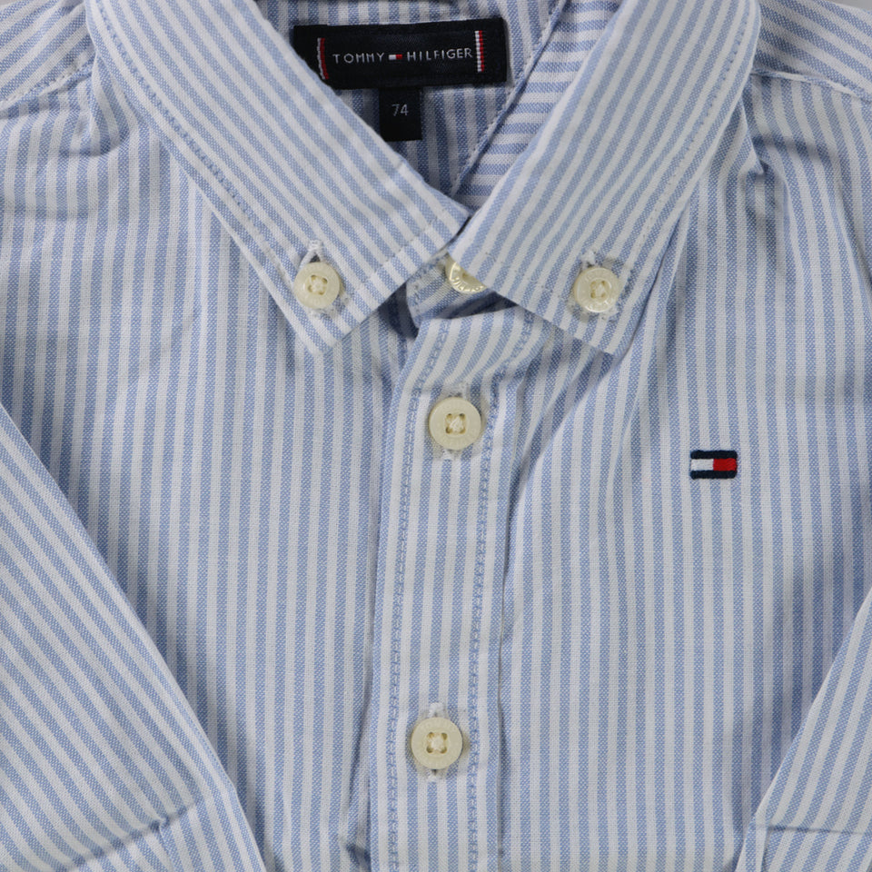 Tommy Hilfiger Baby Jongens Blouse In Licht Blauw