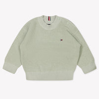 Tommy Hilfiger Bébé Garçons Pull Vert-Clair