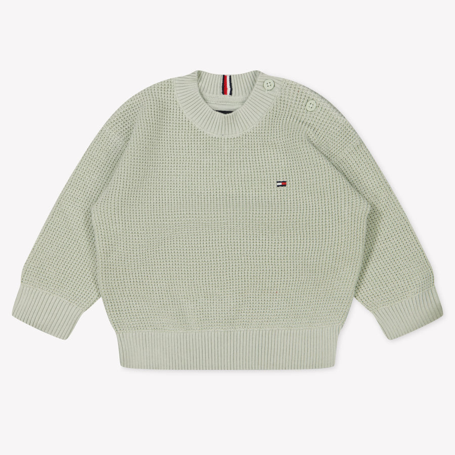 Tommy Hilfiger Bébé Garçons Pull Vert-Clair