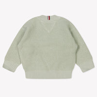 Tommy Hilfiger Bébé Garçons Pull Vert-Clair
