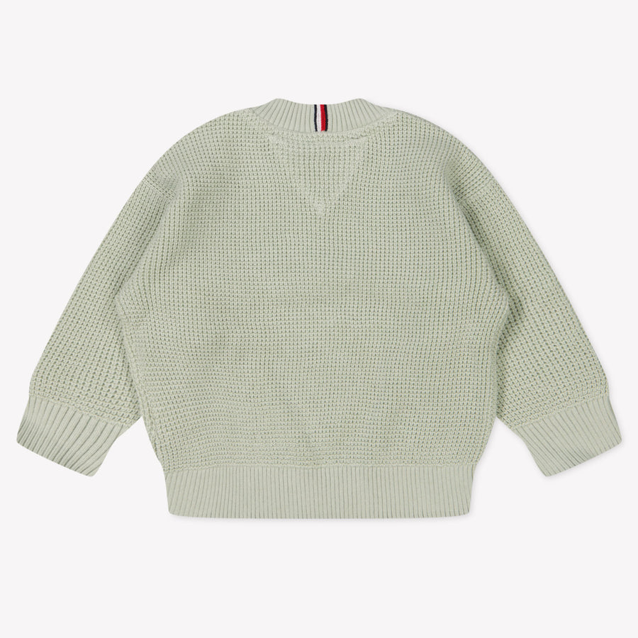 Tommy Hilfiger Bébé Garçons Pull Vert-Clair