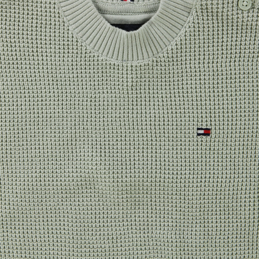 Tommy Hilfiger Bébé Garçons Pull Vert-Clair