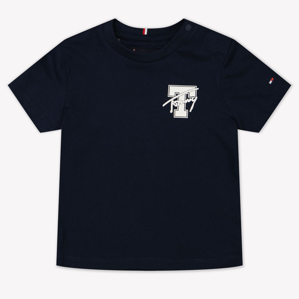 Tommy Hilfiger Bambino Ragazzi Maglietta dentro Navy