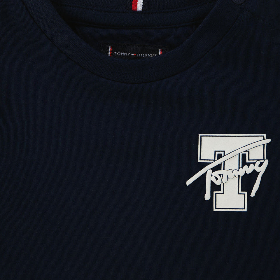 Tommy Hilfiger Bambino Ragazzi Maglietta dentro Navy