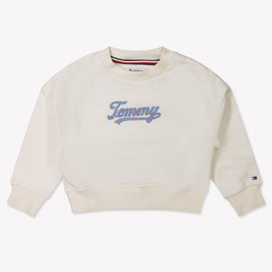 Tommy Hilfiger Bébé Filles Pull dans le blanc off