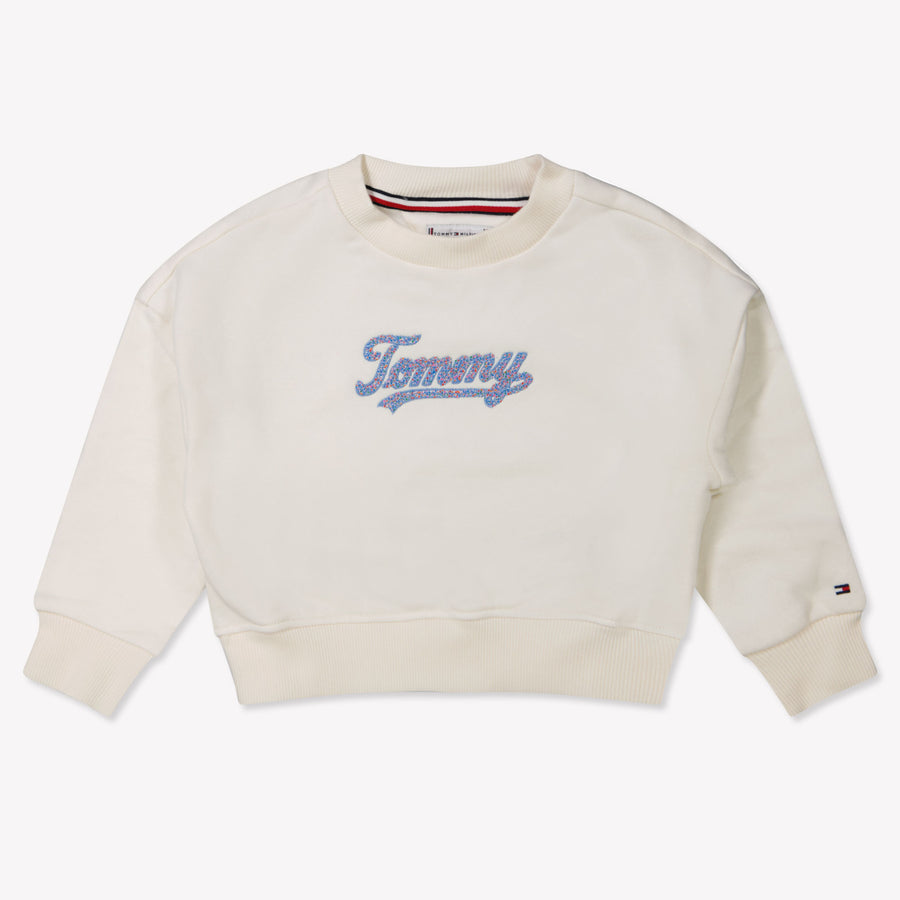 Tommy Hilfiger Bébé Filles Pull dans le blanc off