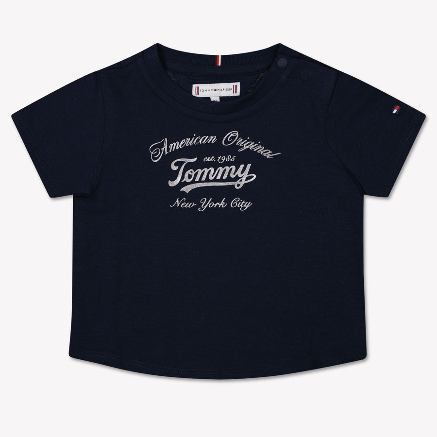 Tommy Hilfiger Bebé Chicas Camiseta en Navy
