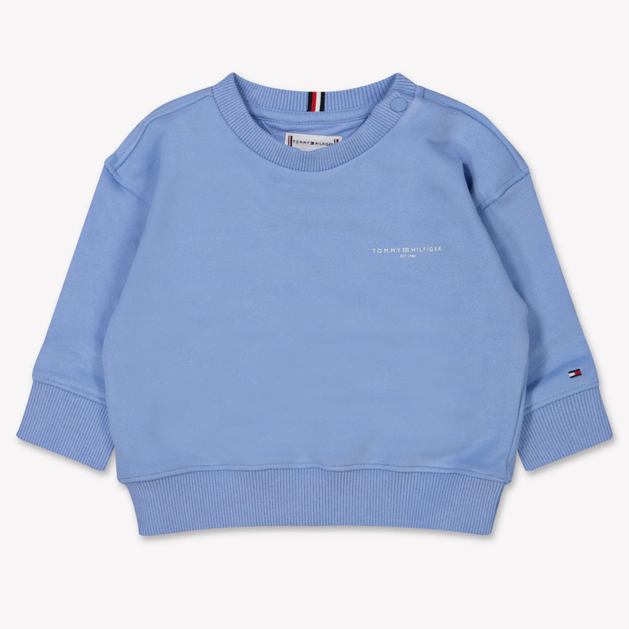 Tommy Hilfiger Bébé Unisexe Pull Bleu Clair