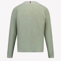 Tommy Hilfiger Enfant Garçons Pull Vert-Clair