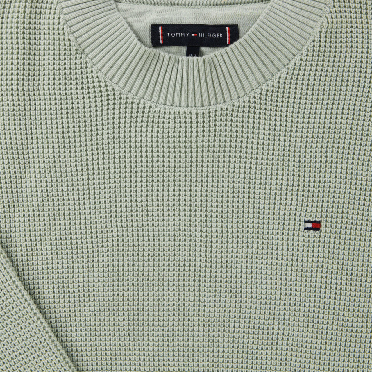 Tommy Hilfiger Enfant Garçons Pull Vert-Clair