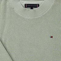 Tommy Hilfiger Enfant Garçons Pull Vert-Clair