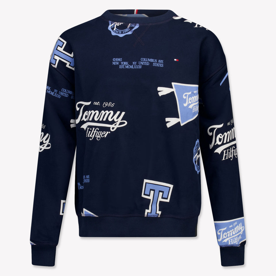 Tommy Hilfiger Enfant Garçons Pull Navy
