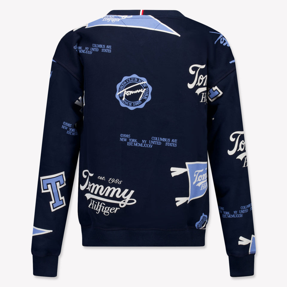 Tommy Hilfiger Enfant Garçons Pull Navy
