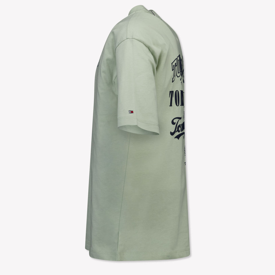 Tommy Hilfiger Niño Chicos Camiseta en Verde Claro