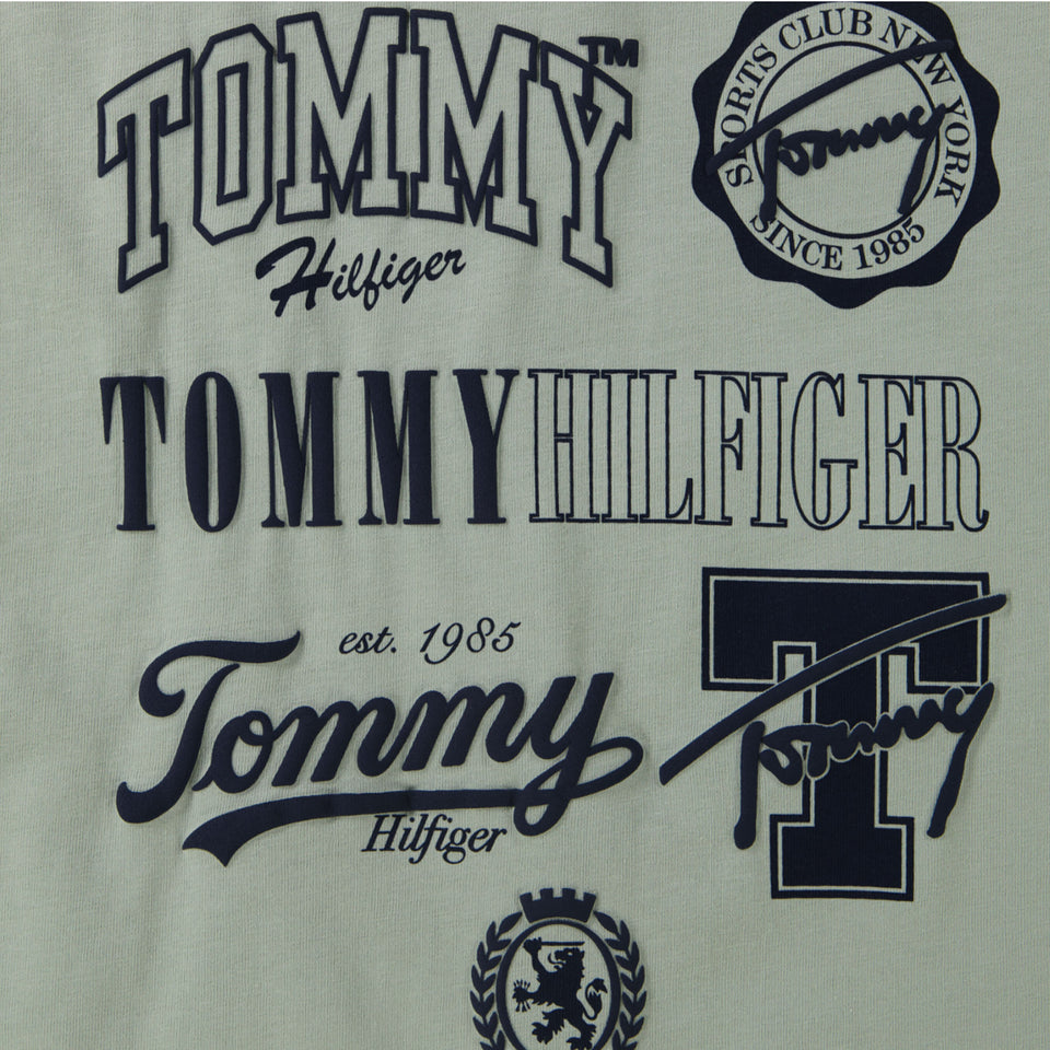 Tommy Hilfiger Niño Chicos Camiseta en Verde Claro