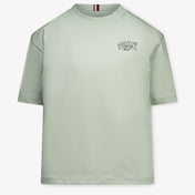 Tommy Hilfiger Niño Chicos Camiseta en Verde Claro