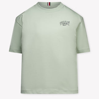 Tommy Hilfiger Niño Chicos Camiseta en Verde Claro
