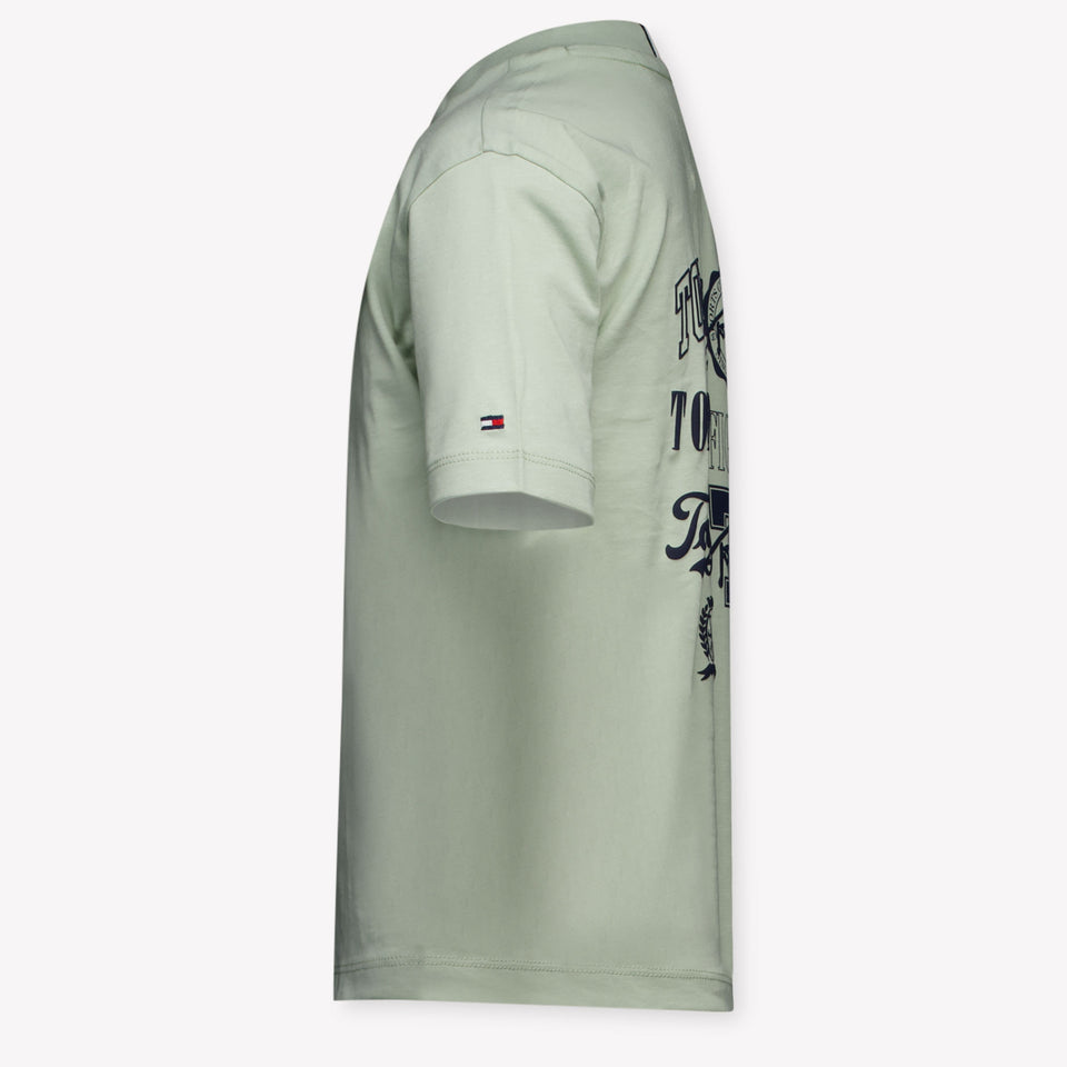 Tommy Hilfiger Niño Chicos Camiseta en Verde Claro