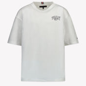 Tommy Hilfiger Niño Chicos Camiseta en Blanco
