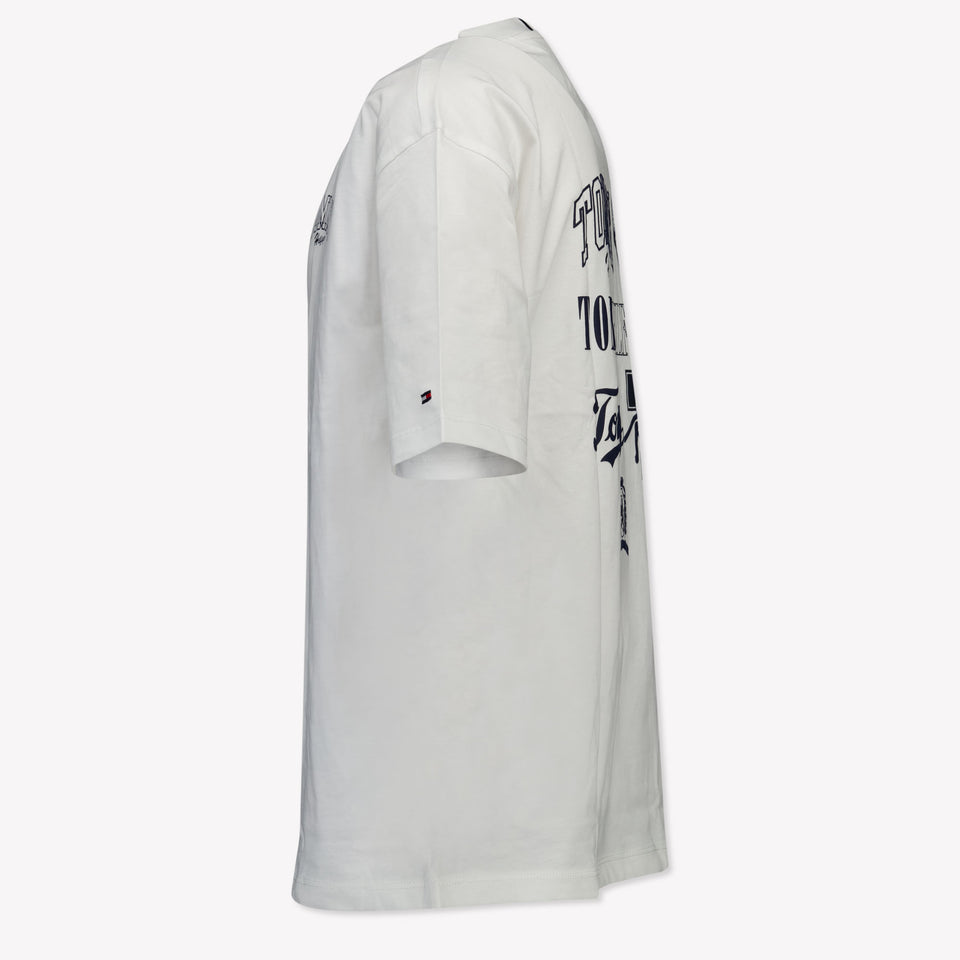 Tommy Hilfiger Niño Chicos Camiseta en Blanco