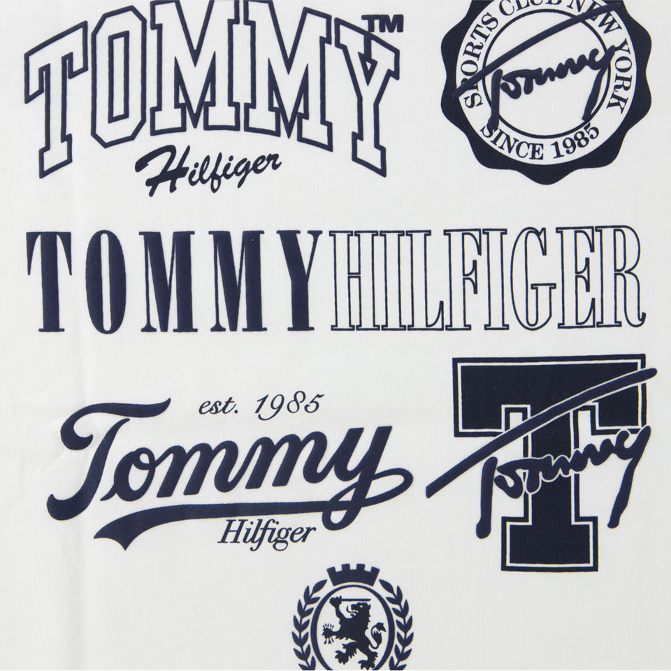 Tommy Hilfiger Niño Chicos Camiseta en Blanco