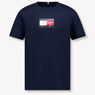 Tommy Hilfiger Ragazzo Ragazzi Maglietta dentro Navy