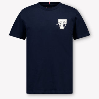 Tommy Hilfiger Kinder Jongens T-Shirt In Navy