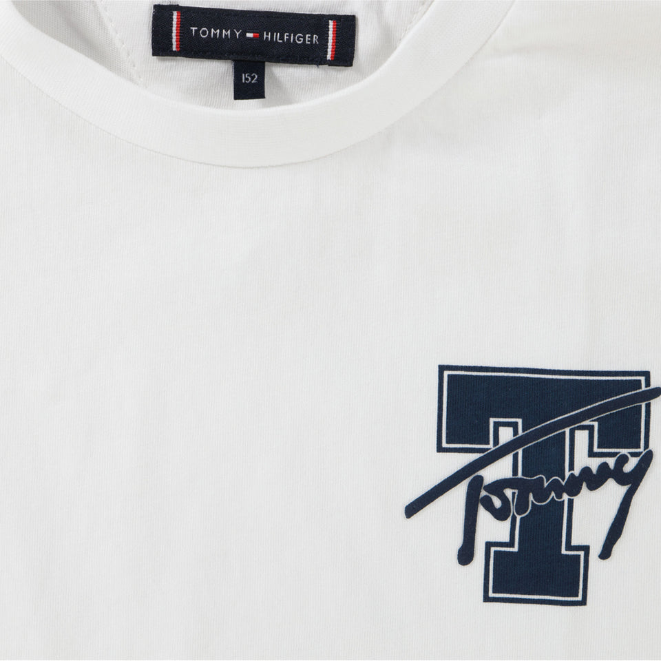 Tommy Hilfiger Ragazzo Ragazzi Maglietta dentro Bianco