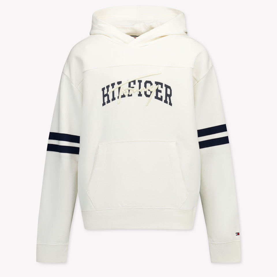 Tommy Hilfiger Ragazzo Ragazzi Maglione in Off White