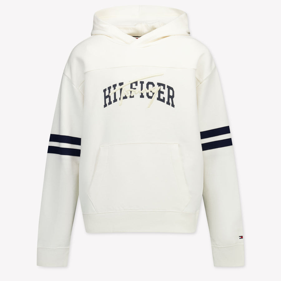 Tommy Hilfiger Enfant Garçons Pull dans le blanc off