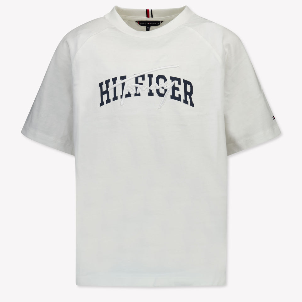 Tommy Hilfiger Niño Chicos Camiseta en Blanco