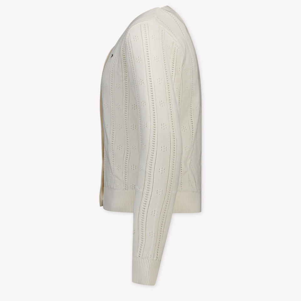 Tommy Hilfiger Ragazzo Ragazze Maglia Crema